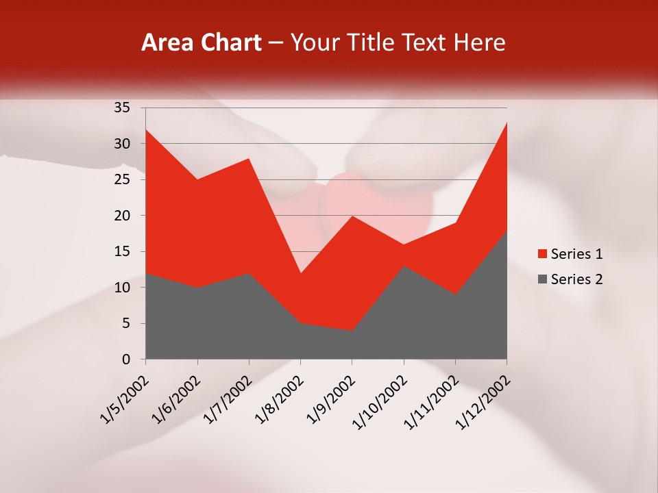 A Couple Of Hands Holding A Red Heart PowerPoint Template
