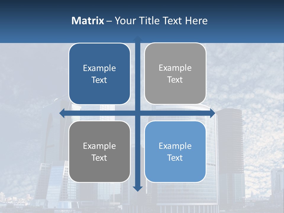 A Group Of Skyscrapers With A Blue Sky In The Background PowerPoint Template