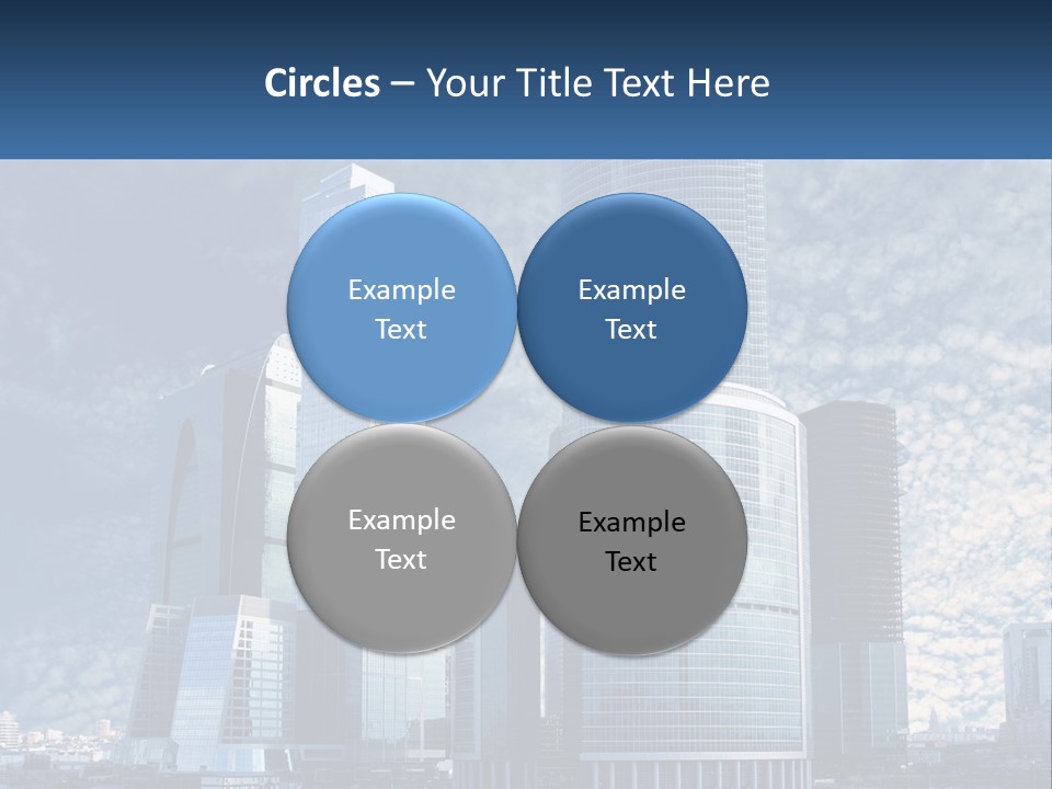 A Group Of Skyscrapers With A Blue Sky In The Background PowerPoint Template