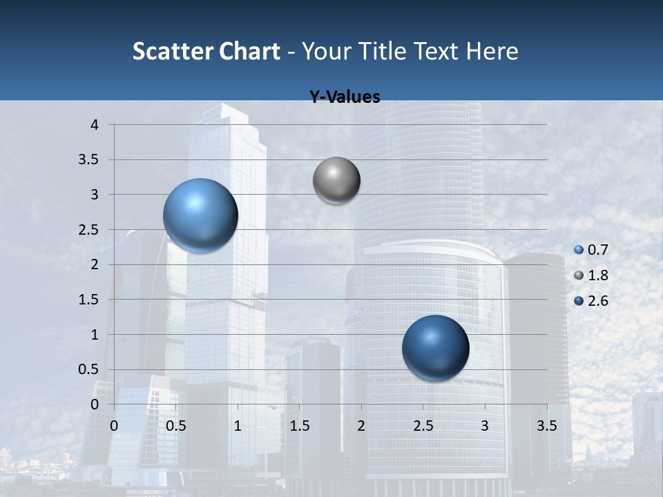 A Group Of Skyscrapers With A Blue Sky In The Background PowerPoint Template