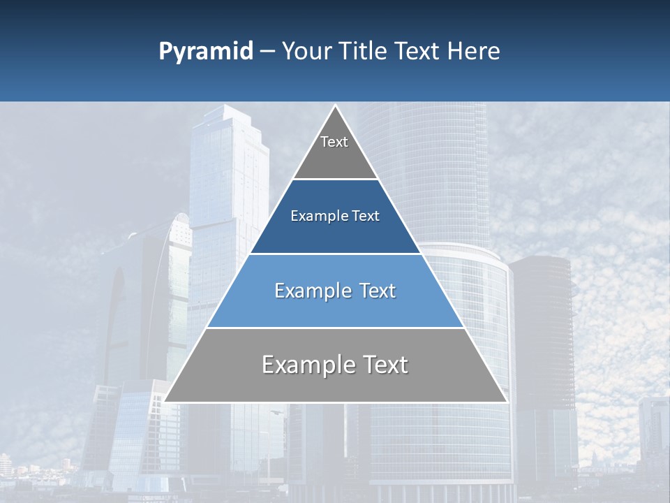A Group Of Skyscrapers With A Blue Sky In The Background PowerPoint Template