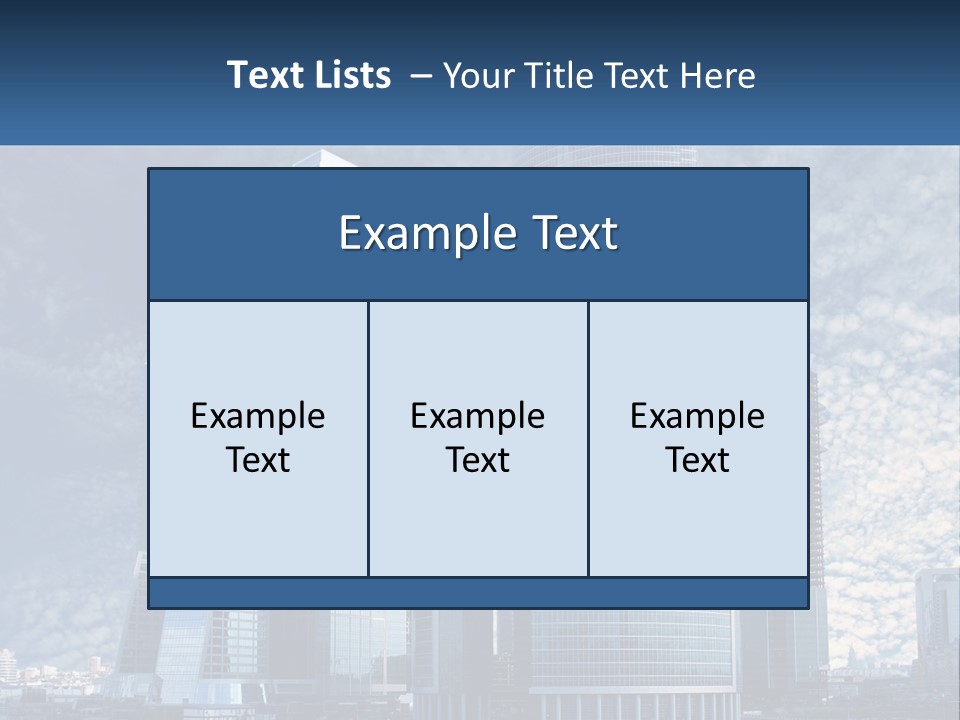 A Group Of Skyscrapers With A Blue Sky In The Background PowerPoint Template