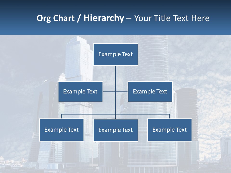 A Group Of Skyscrapers With A Blue Sky In The Background PowerPoint Template