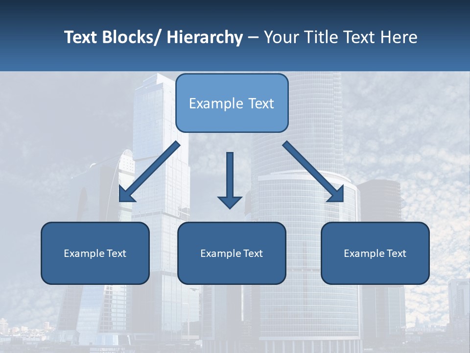 A Group Of Skyscrapers With A Blue Sky In The Background PowerPoint Template
