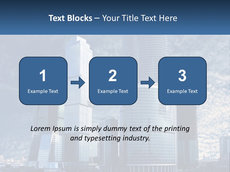 A Group Of Skyscrapers With A Blue Sky In The Background PowerPoint Template