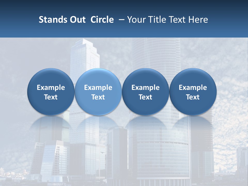 A Group Of Skyscrapers With A Blue Sky In The Background PowerPoint Template