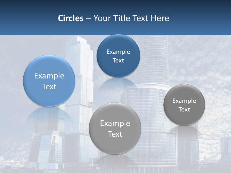 A Group Of Skyscrapers With A Blue Sky In The Background PowerPoint Template