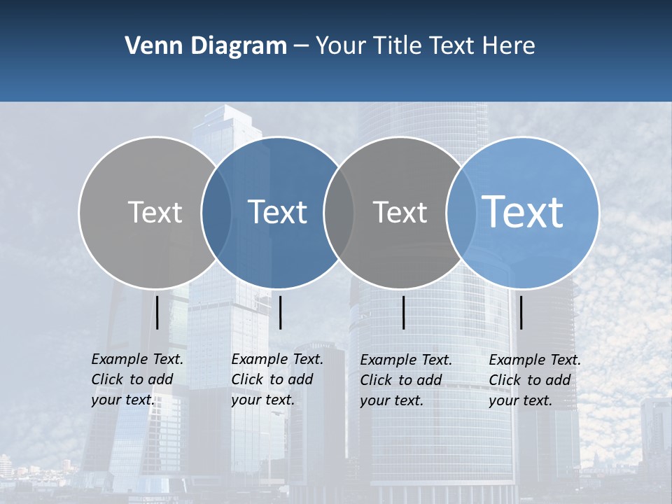 A Group Of Skyscrapers With A Blue Sky In The Background PowerPoint Template