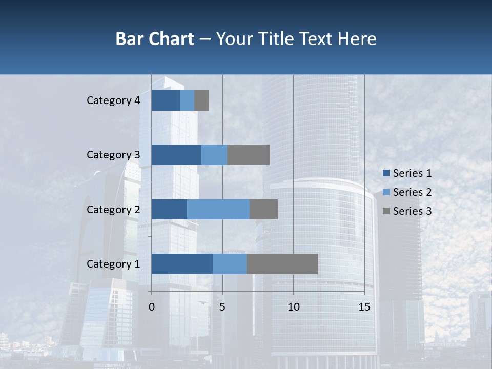 A Group Of Skyscrapers With A Blue Sky In The Background PowerPoint Template