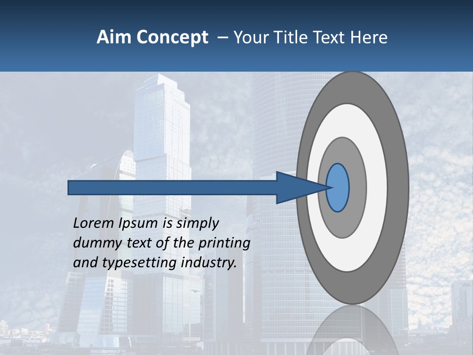 A Group Of Skyscrapers With A Blue Sky In The Background PowerPoint Template