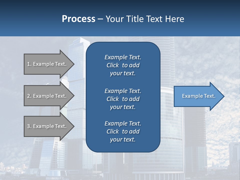 A Group Of Skyscrapers With A Blue Sky In The Background PowerPoint Template