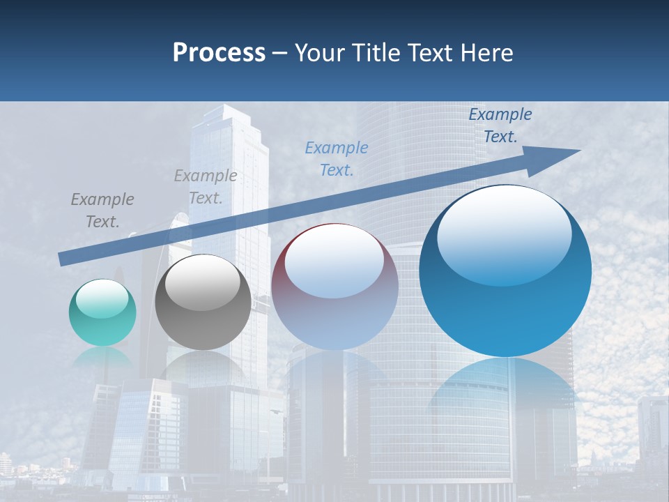 A Group Of Skyscrapers With A Blue Sky In The Background PowerPoint Template