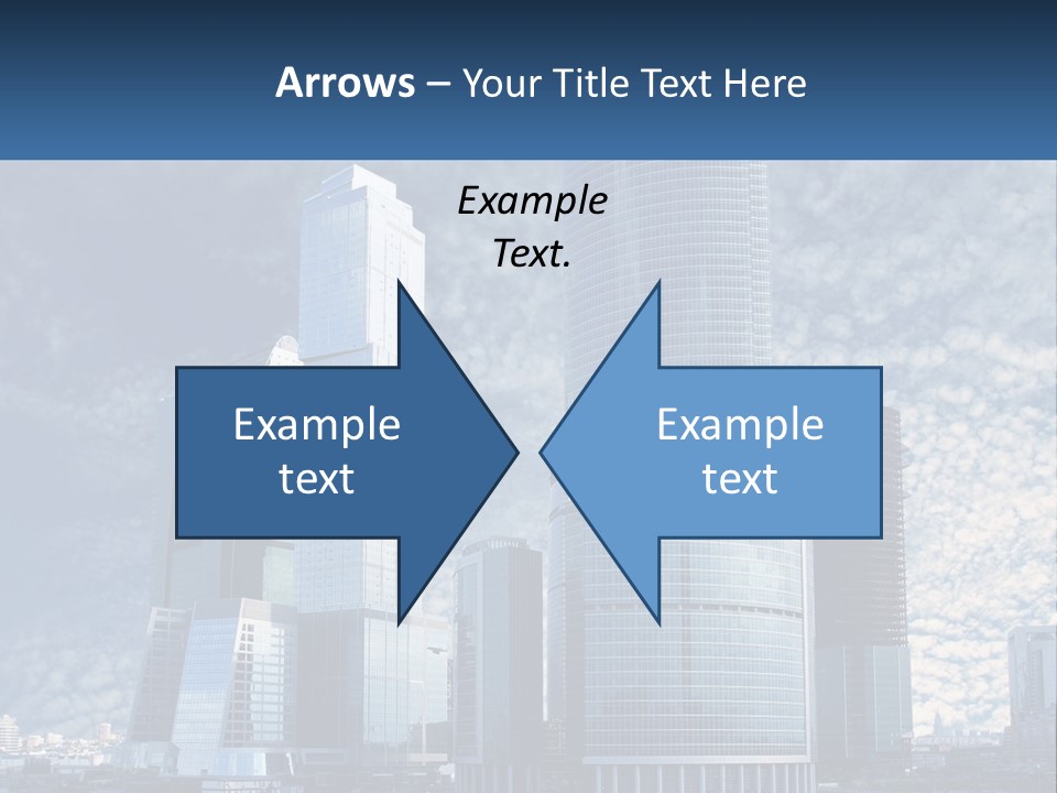 A Group Of Skyscrapers With A Blue Sky In The Background PowerPoint Template