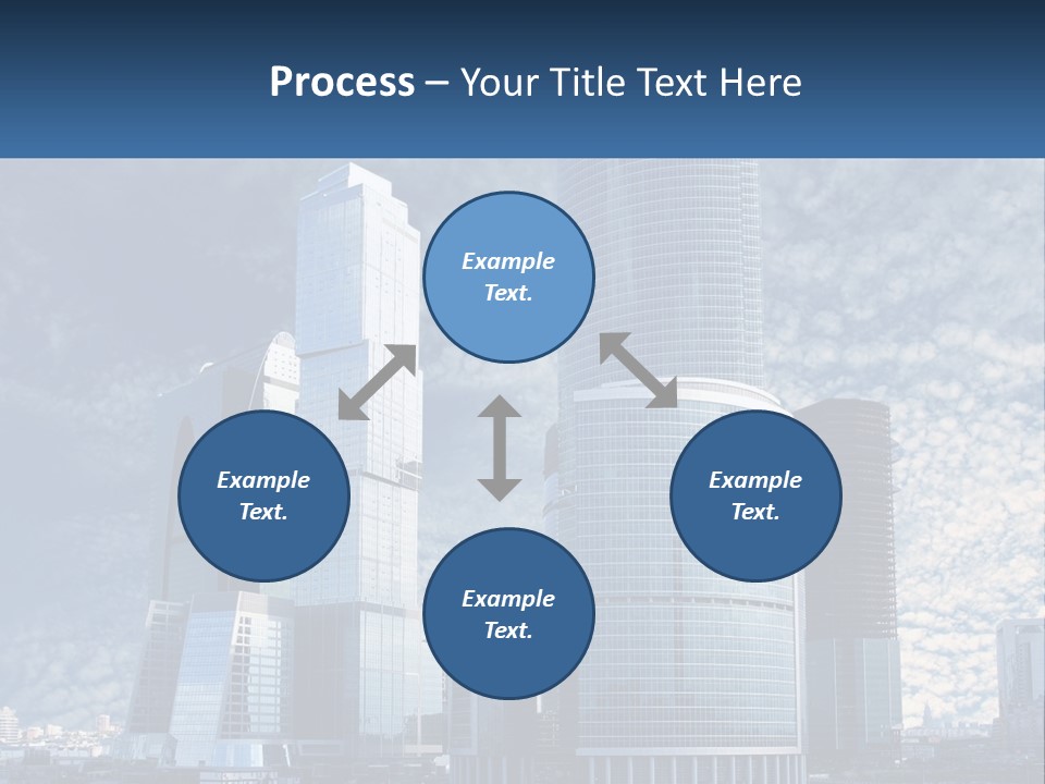 A Group Of Skyscrapers With A Blue Sky In The Background PowerPoint Template