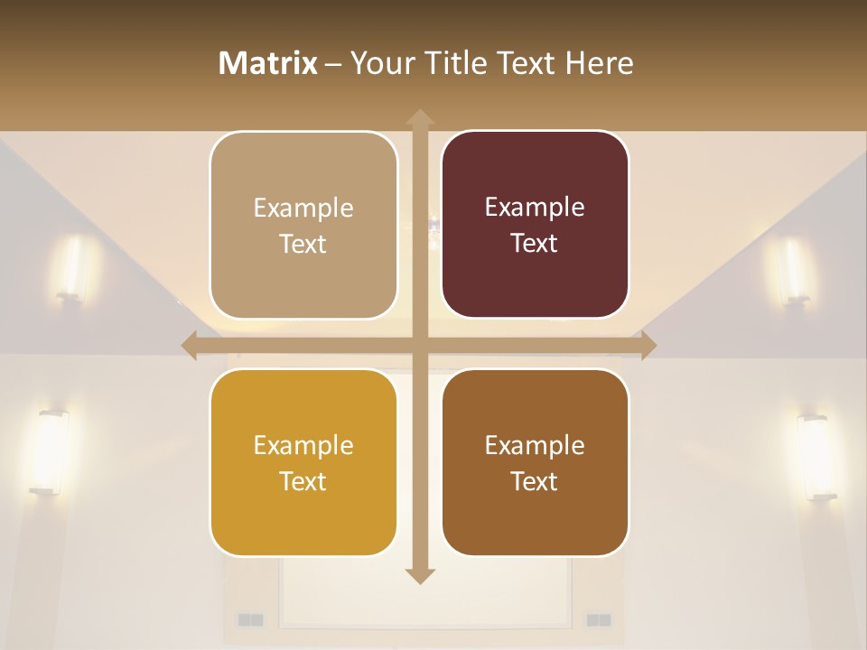 A Room With Lights And A Projection Screen PowerPoint Template