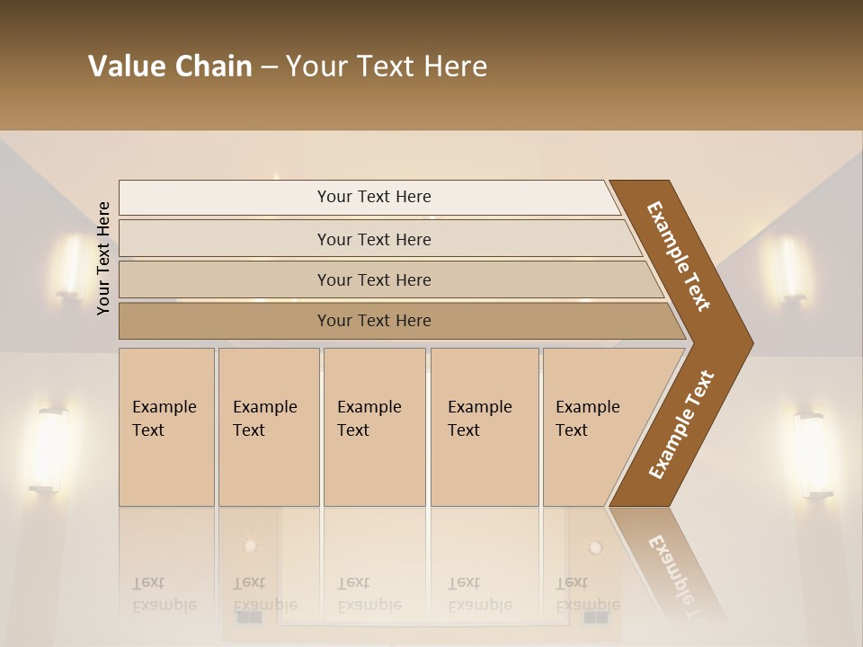 A Room With Lights And A Projection Screen PowerPoint Template