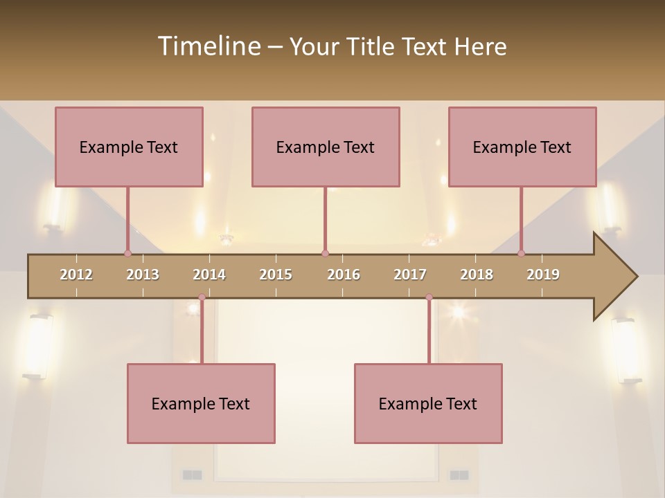 A Room With Lights And A Projection Screen PowerPoint Template