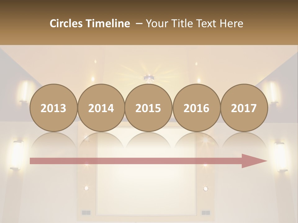 A Room With Lights And A Projection Screen PowerPoint Template