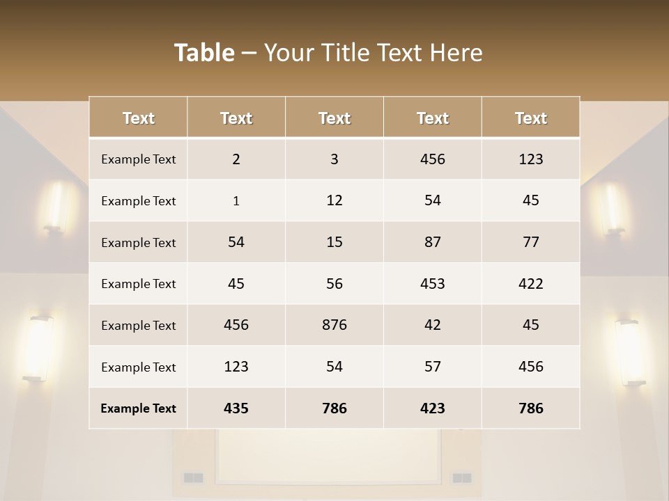 A Room With Lights And A Projection Screen PowerPoint Template