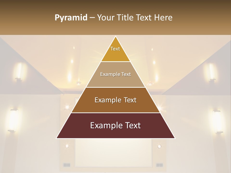 A Room With Lights And A Projection Screen PowerPoint Template