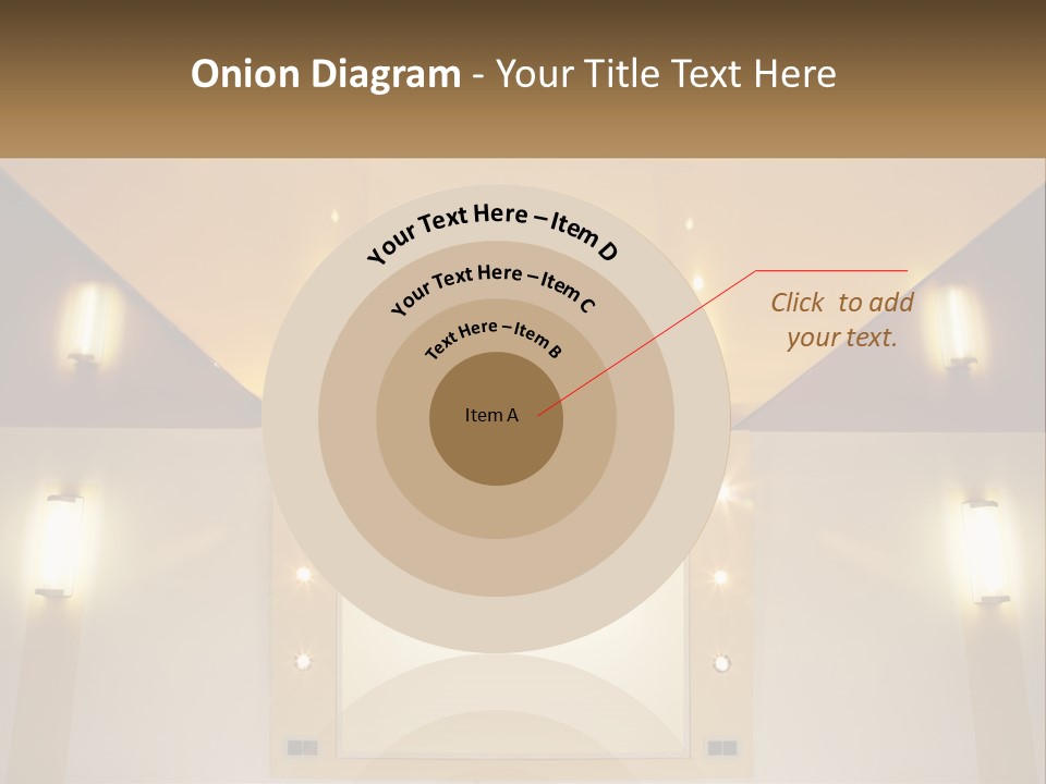 A Room With Lights And A Projection Screen PowerPoint Template