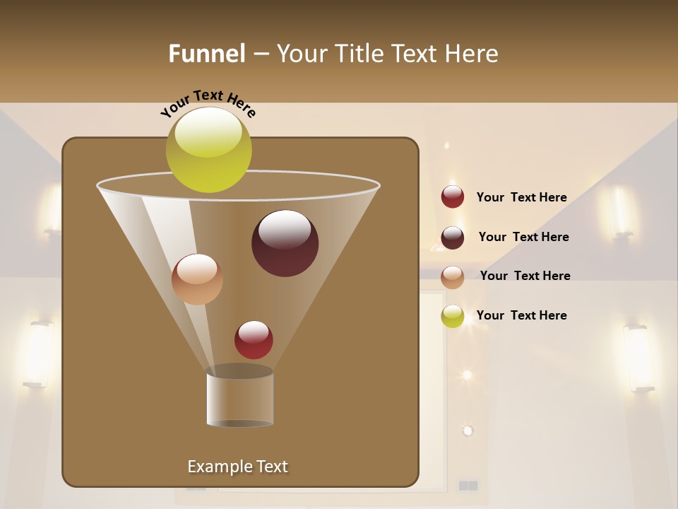 A Room With Lights And A Projection Screen PowerPoint Template