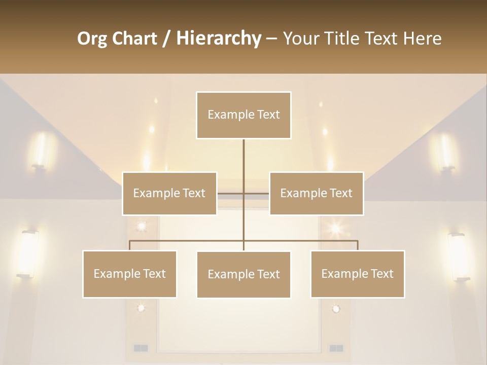 A Room With Lights And A Projection Screen PowerPoint Template