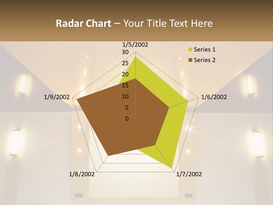 A Room With Lights And A Projection Screen PowerPoint Template