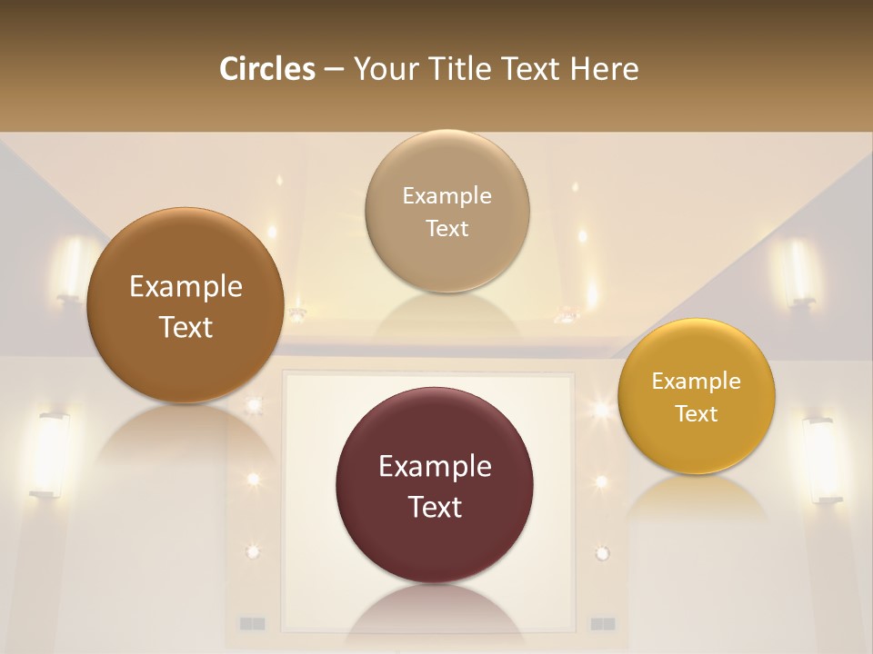 A Room With Lights And A Projection Screen PowerPoint Template