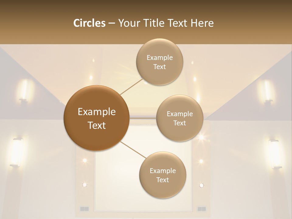 A Room With Lights And A Projection Screen PowerPoint Template