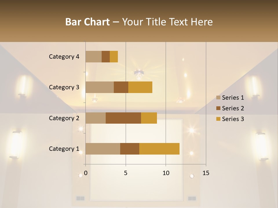 A Room With Lights And A Projection Screen PowerPoint Template