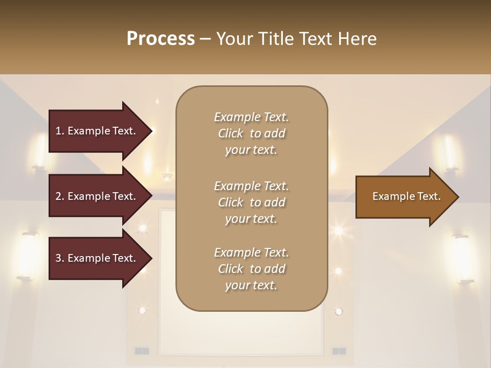 A Room With Lights And A Projection Screen PowerPoint Template