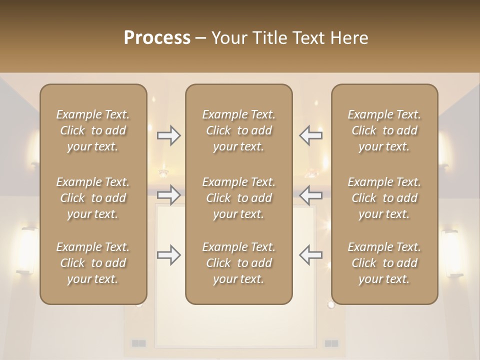 A Room With Lights And A Projection Screen PowerPoint Template
