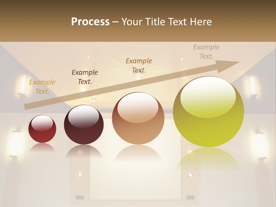 A Room With Lights And A Projection Screen PowerPoint Template