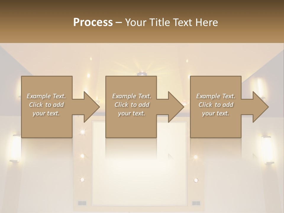 A Room With Lights And A Projection Screen PowerPoint Template