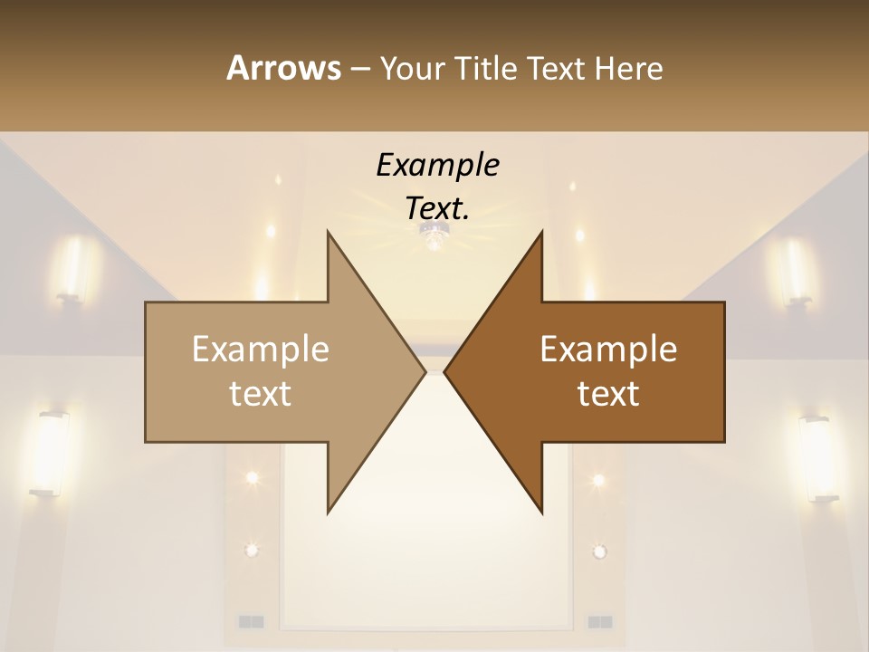 A Room With Lights And A Projection Screen PowerPoint Template