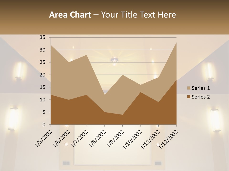 A Room With Lights And A Projection Screen PowerPoint Template