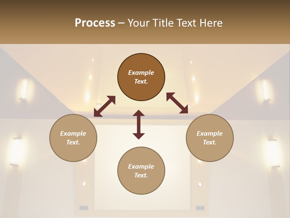 A Room With Lights And A Projection Screen PowerPoint Template