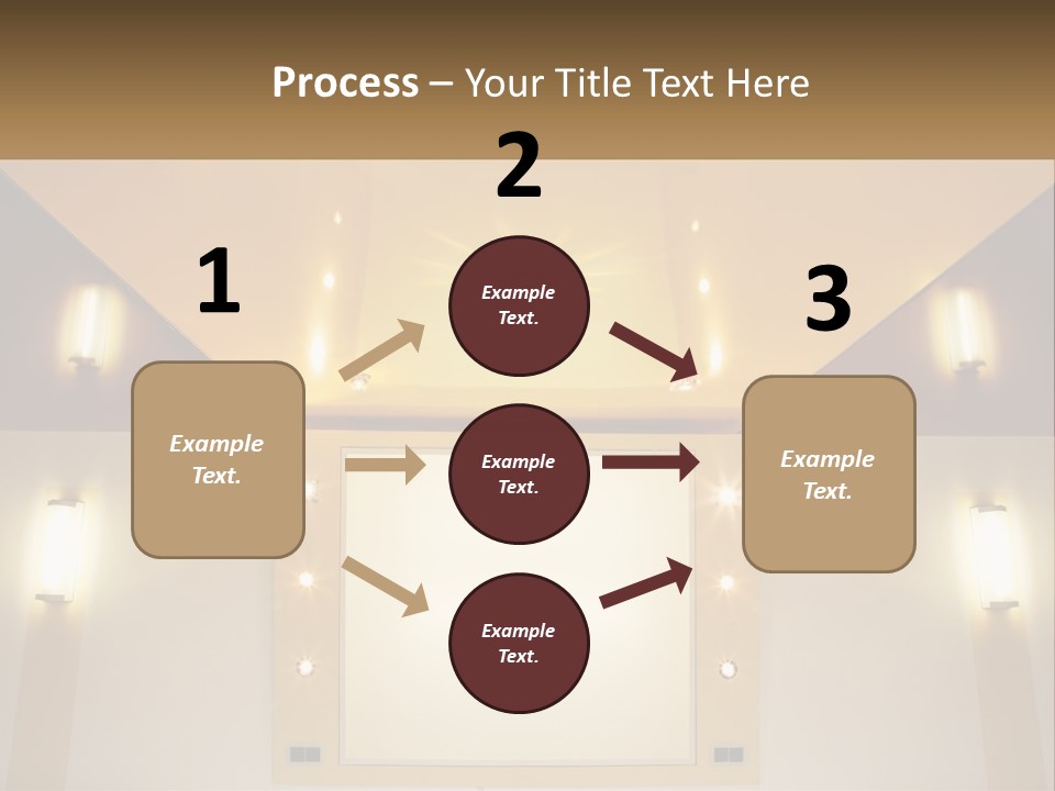 A Room With Lights And A Projection Screen PowerPoint Template