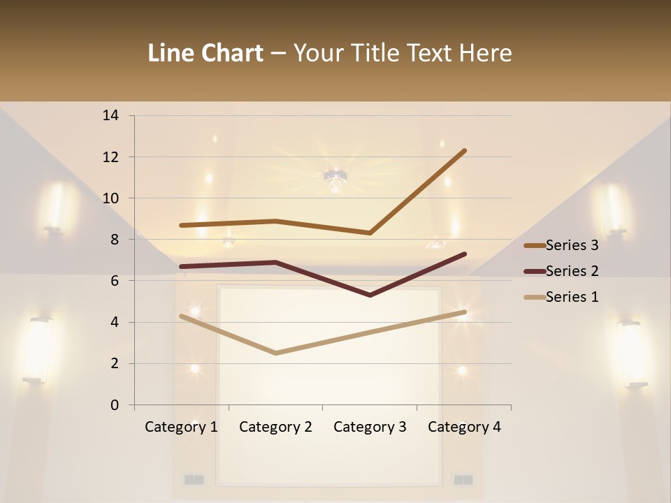 A Room With Lights And A Projection Screen PowerPoint Template