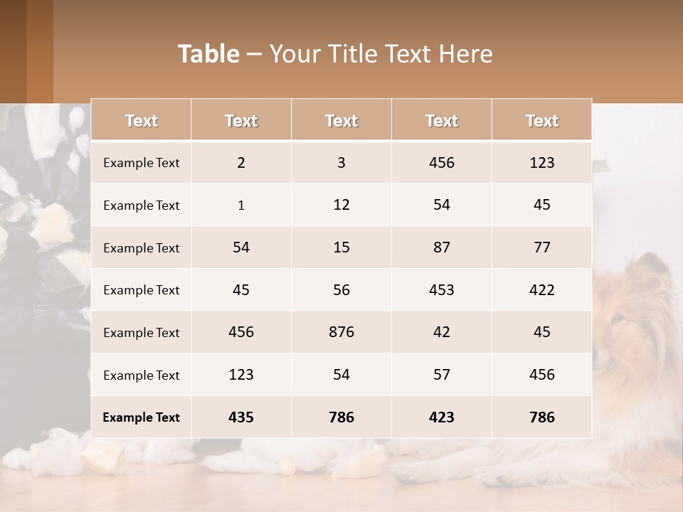A Dog Sitting On The Floor Next To A Chair PowerPoint Template