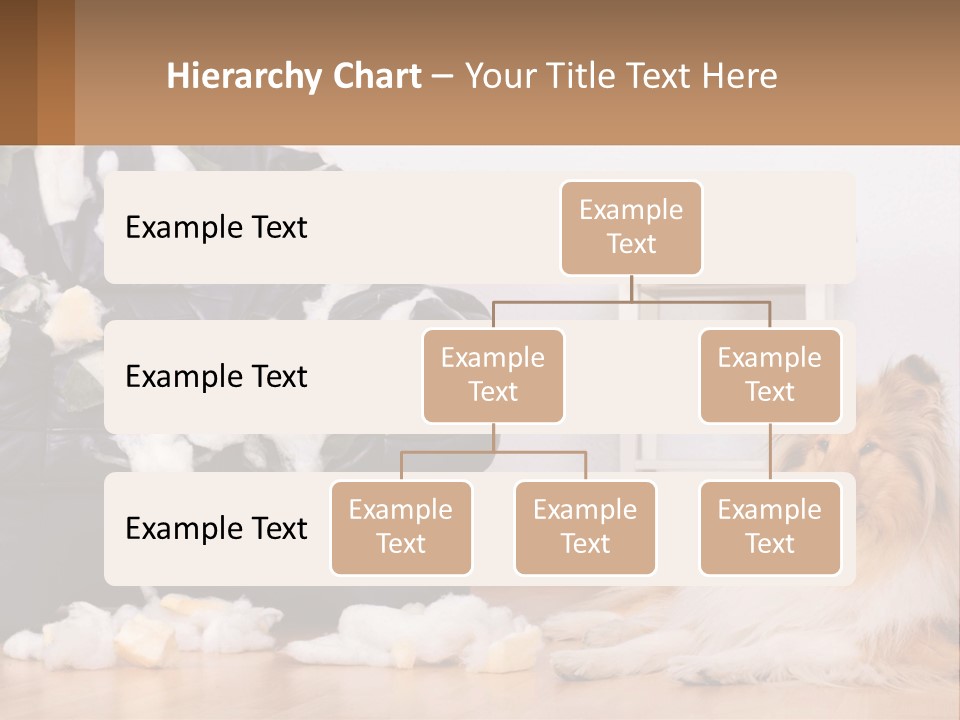 A Dog Sitting On The Floor Next To A Chair PowerPoint Template