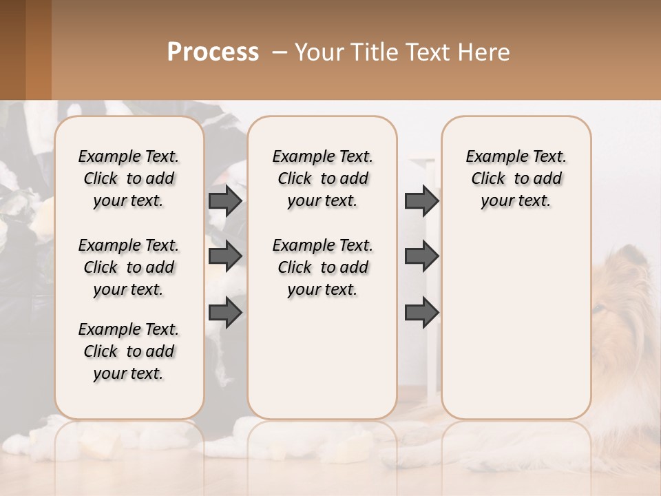 A Dog Sitting On The Floor Next To A Chair PowerPoint Template