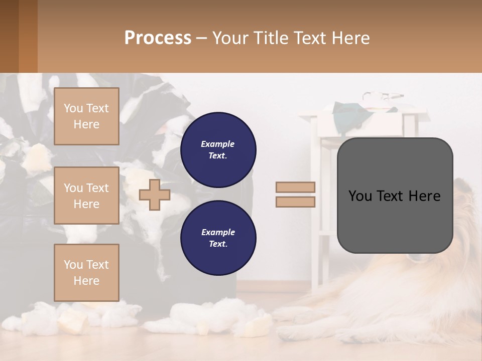 A Dog Sitting On The Floor Next To A Chair PowerPoint Template