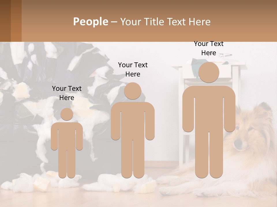 A Dog Sitting On The Floor Next To A Chair PowerPoint Template