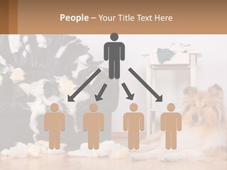 A Dog Sitting On The Floor Next To A Chair PowerPoint Template