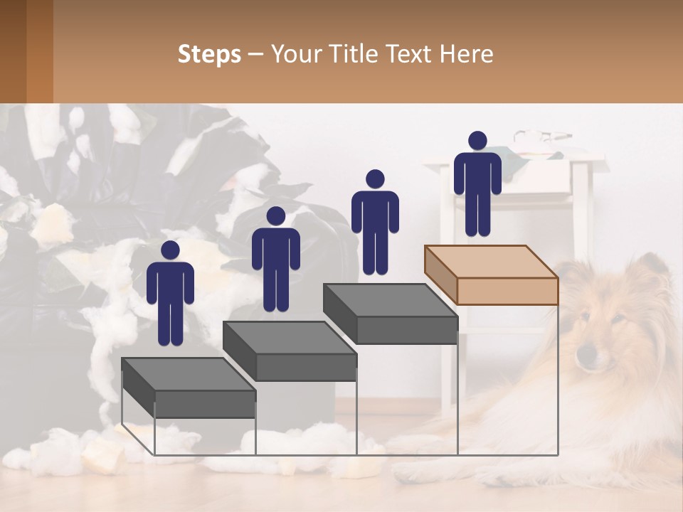 A Dog Sitting On The Floor Next To A Chair PowerPoint Template