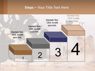 A Dog Sitting On The Floor Next To A Chair PowerPoint Template