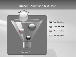 A Black And White Photo Of A Rock In The Ocean PowerPoint Template