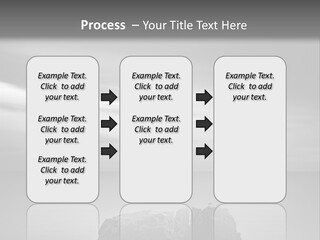 A Black And White Photo Of A Rock In The Ocean PowerPoint Template